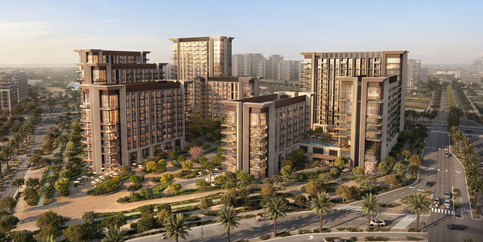 Kanso Loft interior at Sei Saadiyat with floor-to-ceiling glazing and natural stone finishes, Abu Dhabi